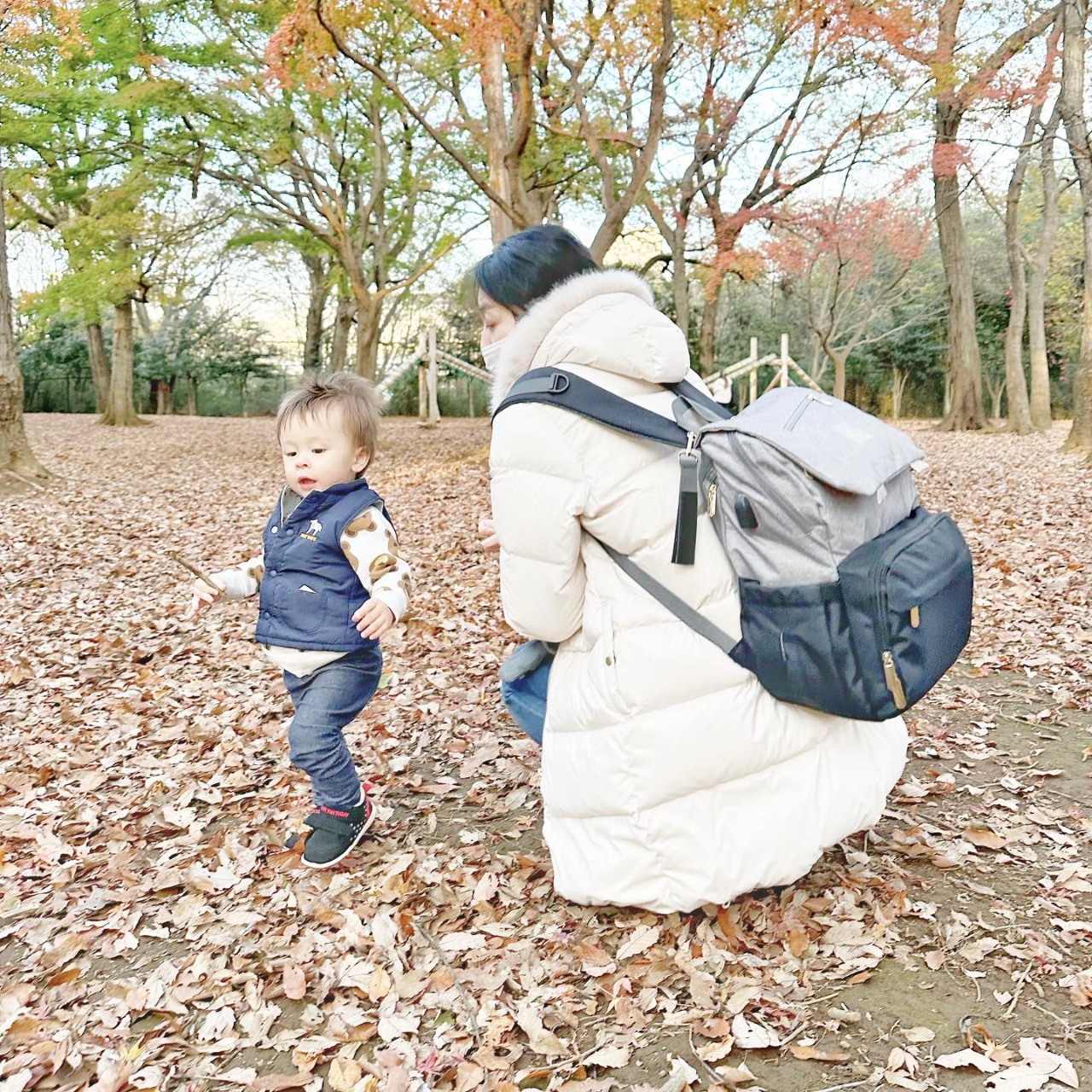 23Lマザーズバッグ【プレミアモデル】グレー×ブラック