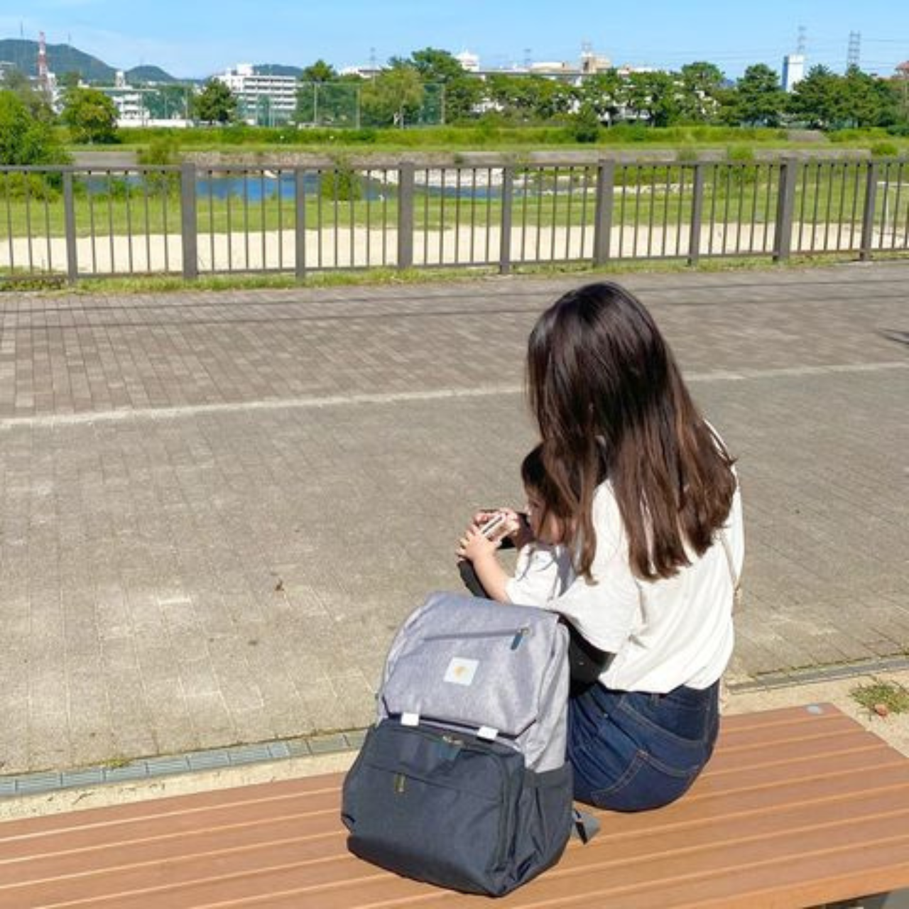 23Lマザーズバッグ【プレミアモデル】グレー×ブラック