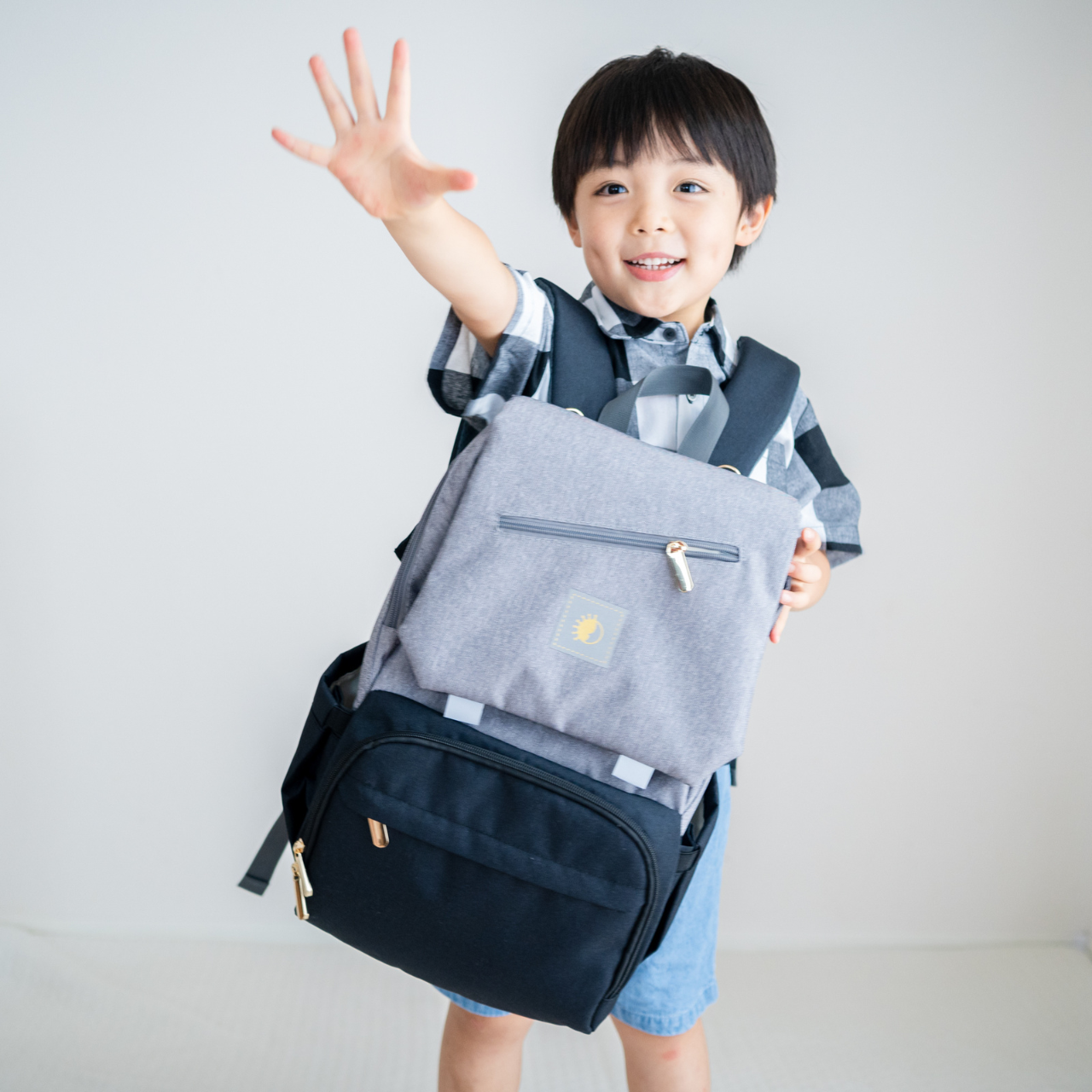 23Lマザーズバッグ【プレミアモデル】グレー×ブラック