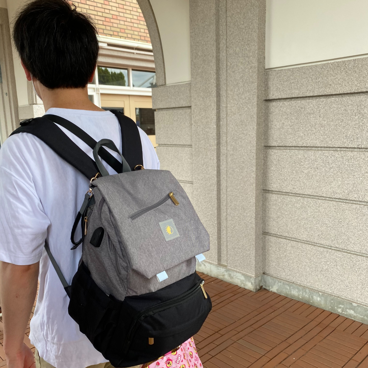 23Lマザーズバッグ【プレミアモデル】グレー×ブラック