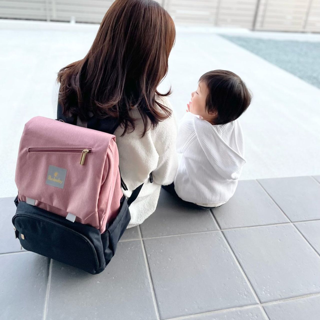 23Lマザーズバッグ【ベーシックモデル】ピンク×ブラック